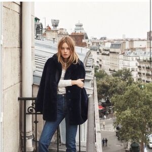 Sezane ISÉE COAT in CERULEAN BLUE 36/S